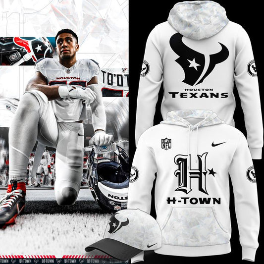 Houston Texans Icy White New Hoodie 2025