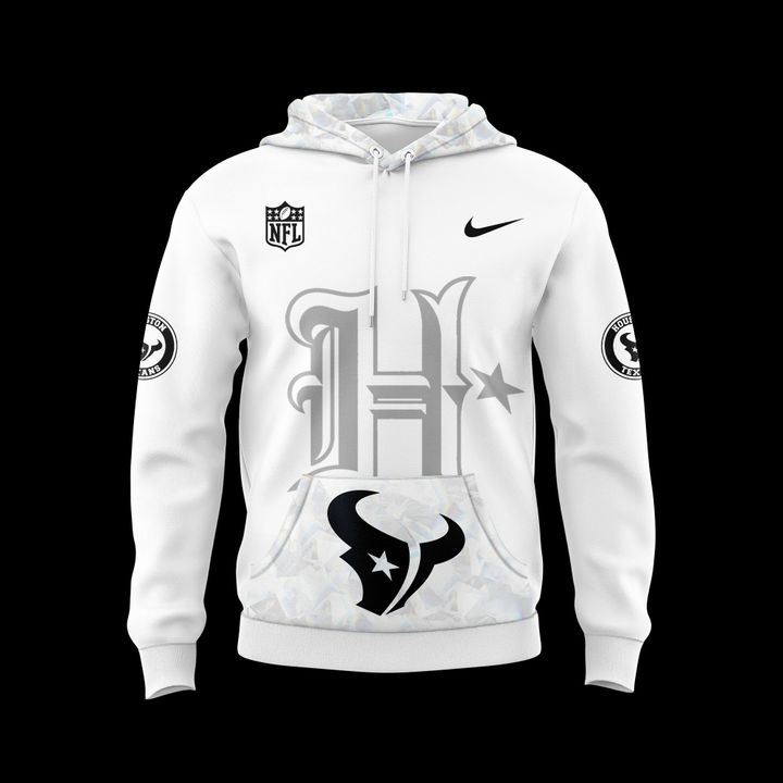 Limited edition Houston Texans Icy White Hoodie 2025