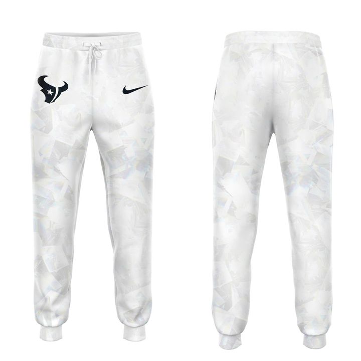 Houston Texans 2025-2026 Icy white Hoodie V4 (Pattern)
