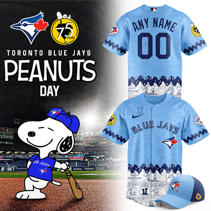 Blue Jays x Peanuts Day Custom Jersey