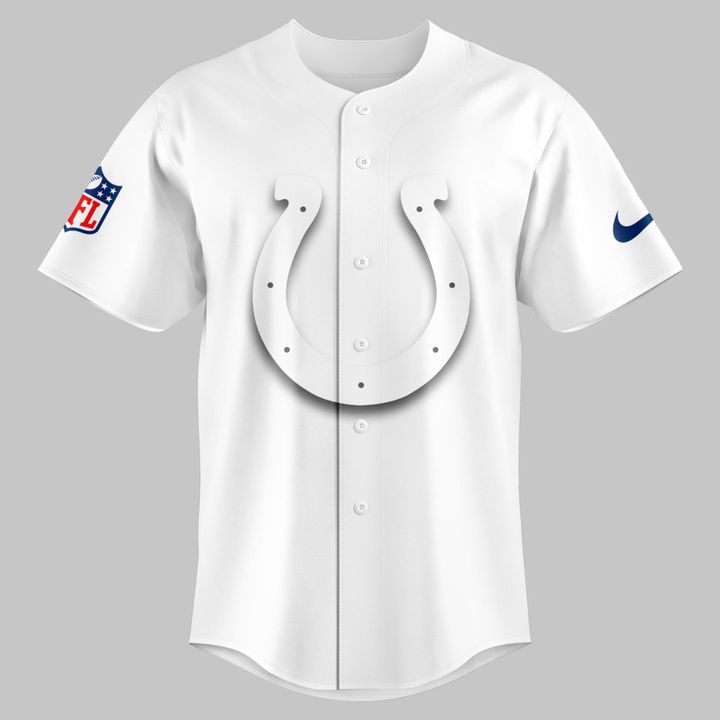 Indianapolis Colts "White Out" Baseball Jersey V1
