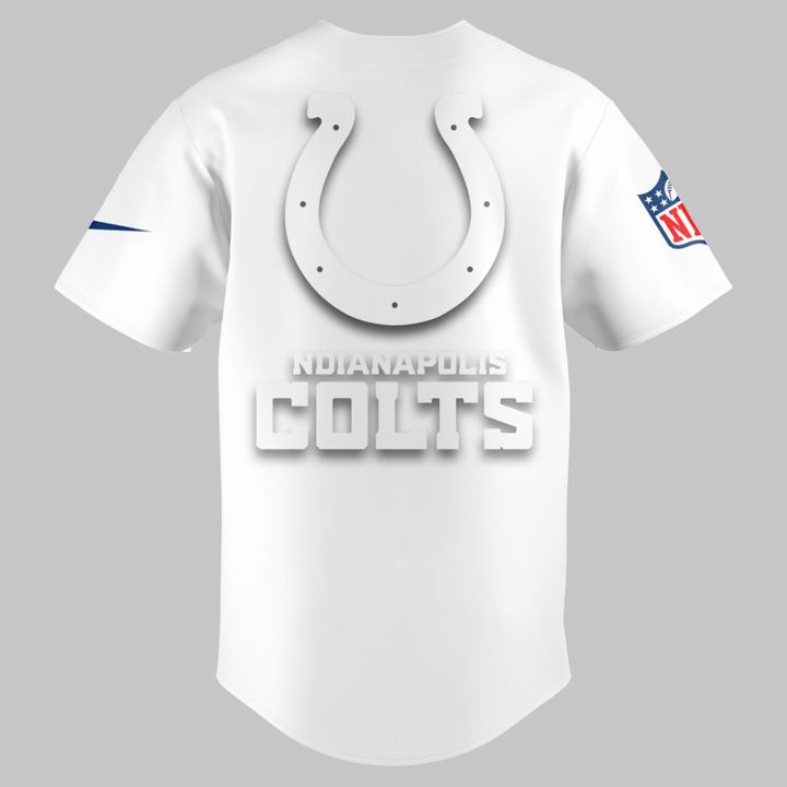 Indianapolis Colts "White Out" Baseball Jersey V1