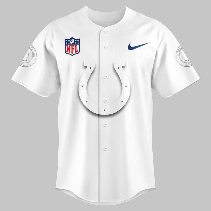 Indianapolis Colts "White Out" Baseball Jersey V2