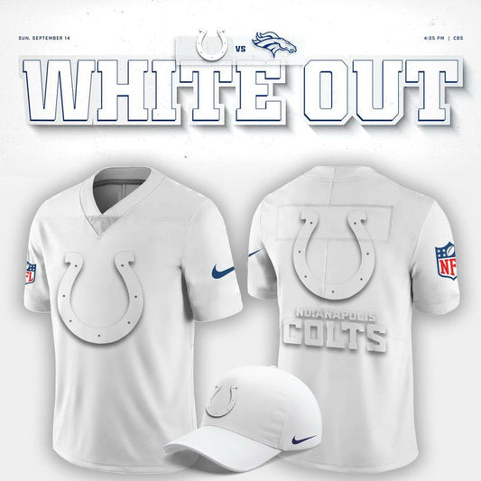 Indianapolis Colts "White Out" Football Jersey V1