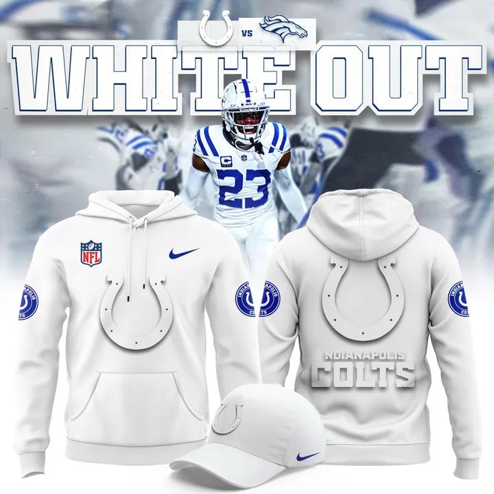 Indianapolis Colts "White Out" 2025 Hoodie