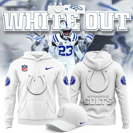 Indianapolis Colts "White Out" 2025 Hoodie