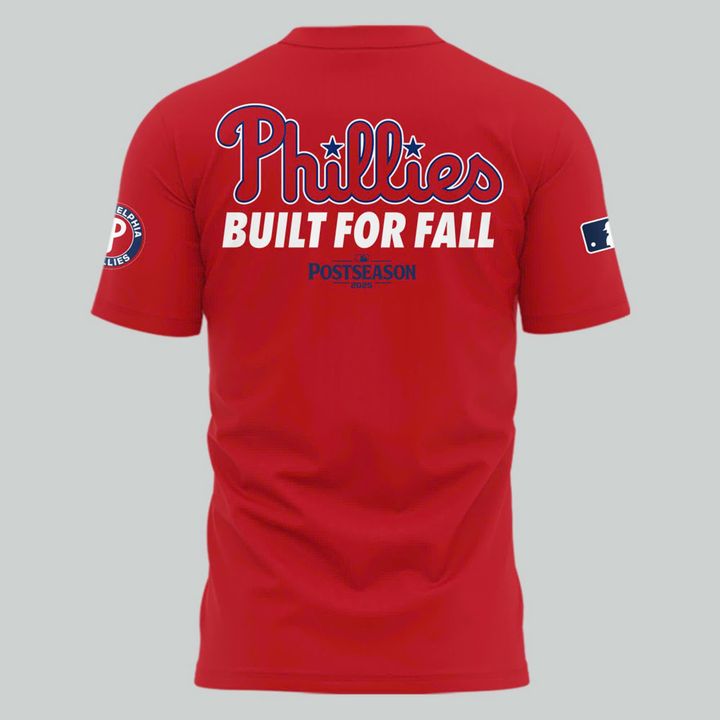 Special New "Built For Fall" 2025 MLB Postseason Uniform Red T-Shirt