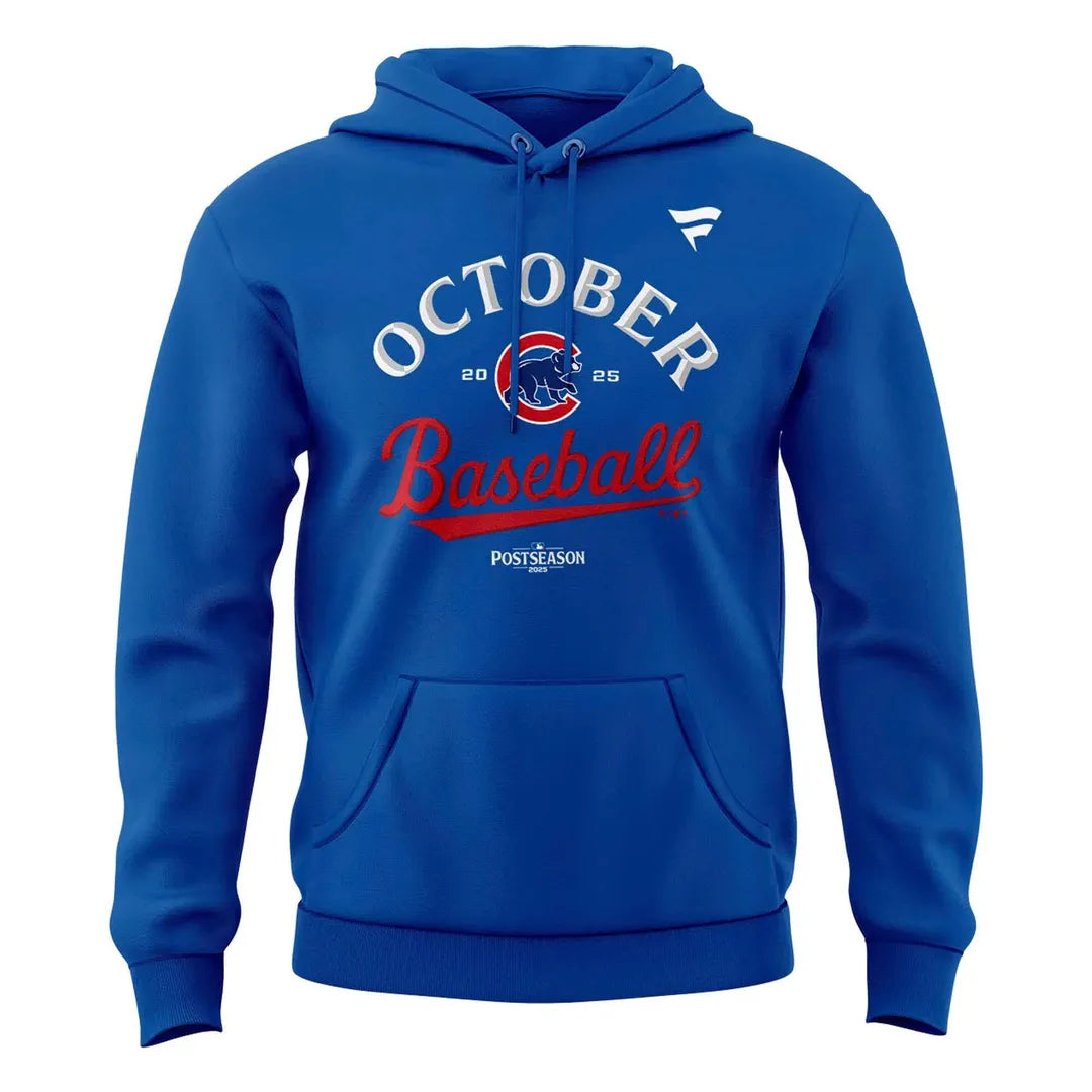 Special New October Ready "Chicago Cubs Fly The W" Flag Wordmark Hoodie