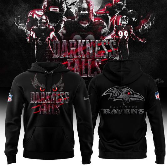 Baltimore Ravens Darkness Falls 2025 Hoodie