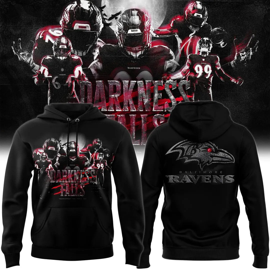 Baltimore Ravens Darkness Falls 2025 Hoodie