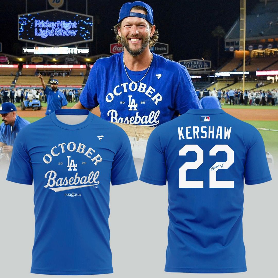 Special New October Clinched Clayton Kershaw T-Shirt