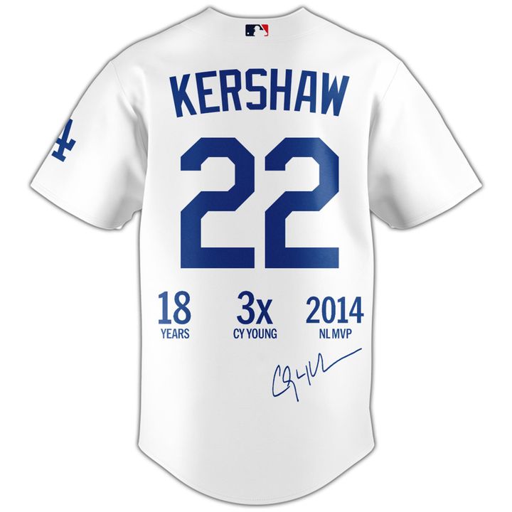 2025 limited edition jersey of the Los Angeles Dodgers for Clayton Kershaw fans.