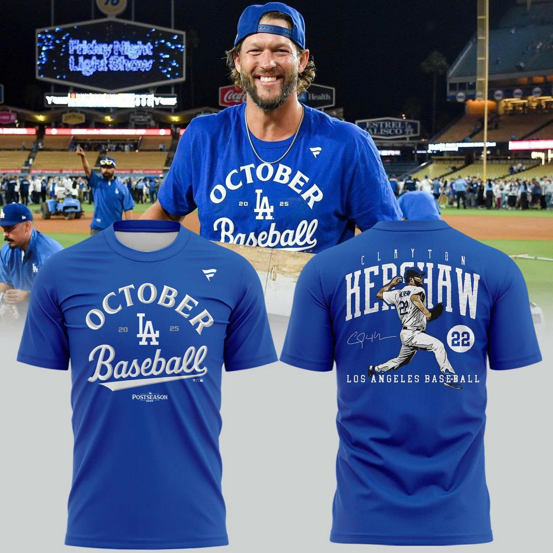 Special New October Clinched Clayton Kershaw T-Shirt