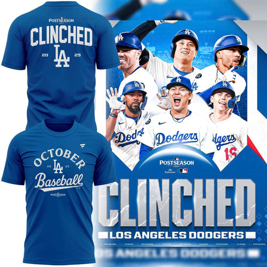 Special New October Clinched Clayton Kershaw T-Shirt
