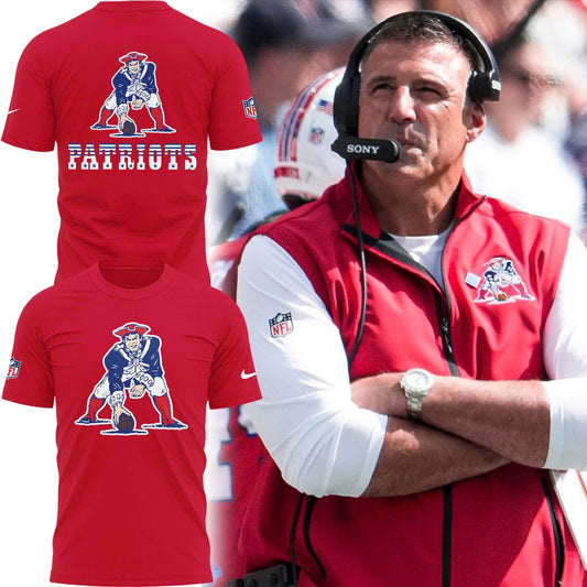 Special Red New England Patriots Primary Logo T-Shirt