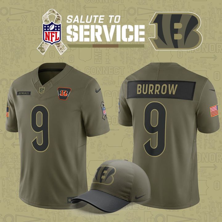 Cincinnati Bengals 2025 Salute to Service Limited Jersey (Custom)