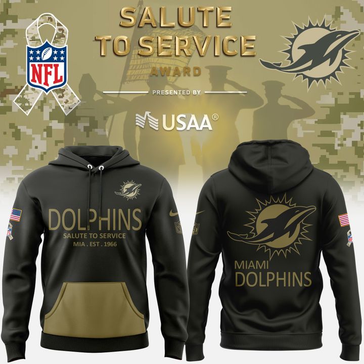 Miami Dolphins Salute to Service Sideline 2025 Hoodie