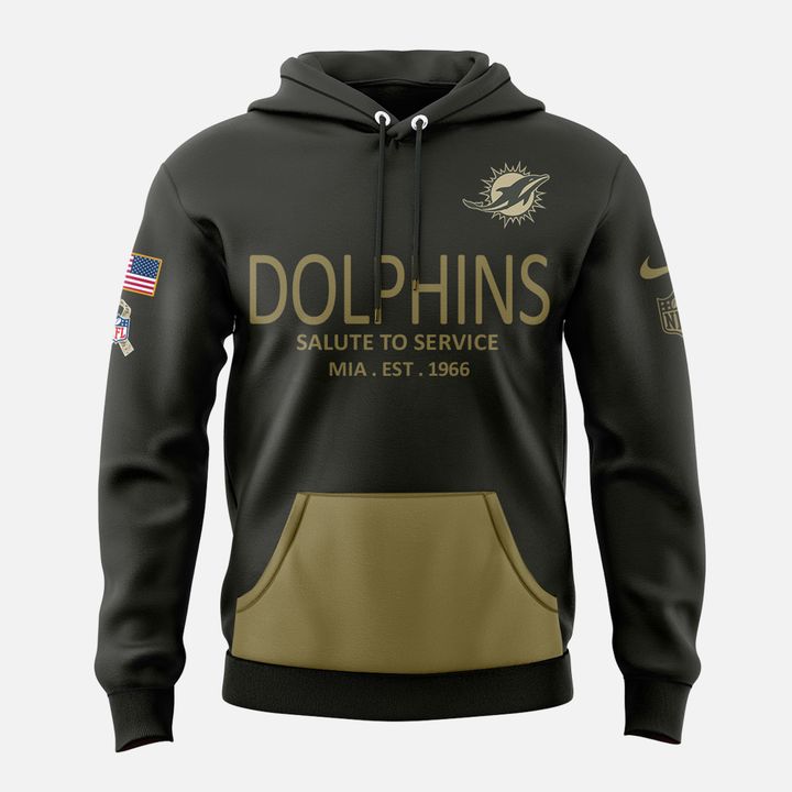 Miami Dolphins Salute to Service Sideline 2025 Hoodie