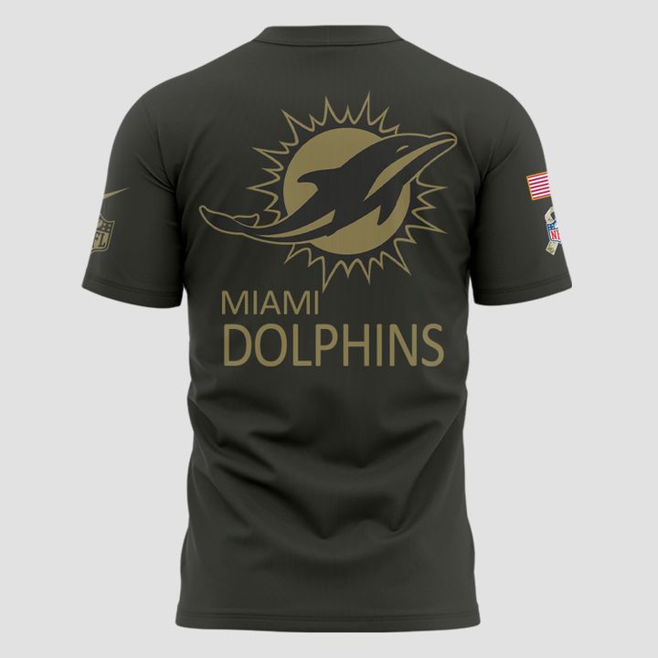 Miami Dolphins Salute to Service Sideline 2025 Tshirt
