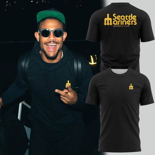 Seattle Mariners Trident Logo T-Shirt - Black - Limited Edition
