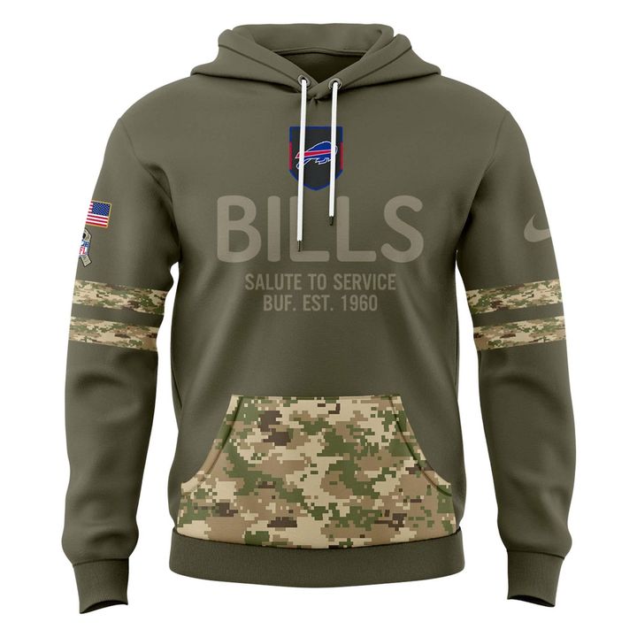 Special New 2025 Salute To Service Buffalo Bills Hoodie