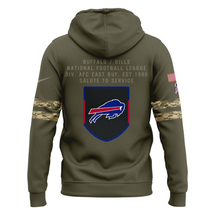 Special New 2025 Salute To Service Buffalo Bills Hoodie