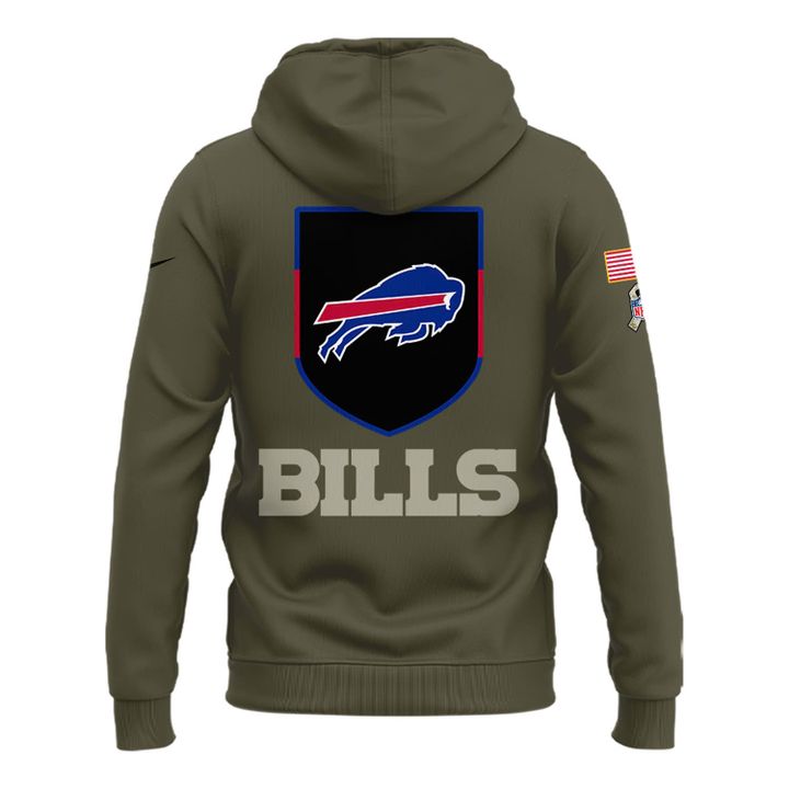 Special New 2025 Salute To Service Buffalo Bills Wordmark Hoodie