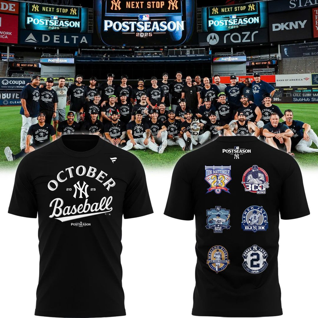 Special New October Baseball Old Patch Post Season 2025 Black T-Shirt