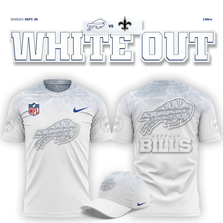 Buffalo Bills "White Out" T-shirt-V2