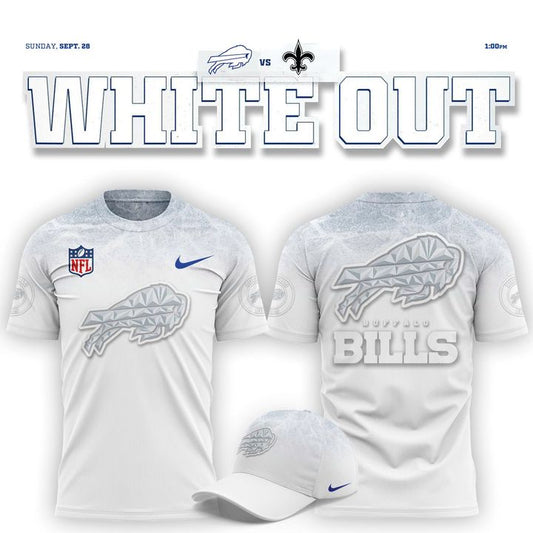 Buffalo Bills "White Out" T-shirt-V2