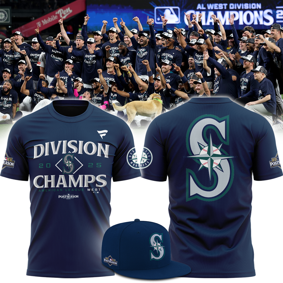 Seattle Mariners AL West Division Champions Locker Room Tshirt