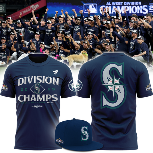 Seattle Mariners AL West Division Champions Locker Room Tshirt