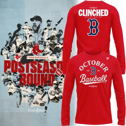 Special October Baseball Post Season 2025 Red Sox Long Sleeve
