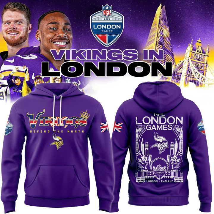 Minnesota Vikings 2025 NFL London game Hoodie