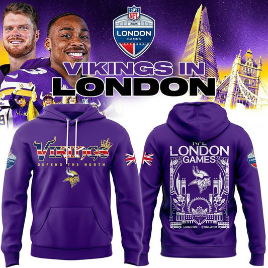 Minnesota Vikings 2025 NFL London game Hoodie