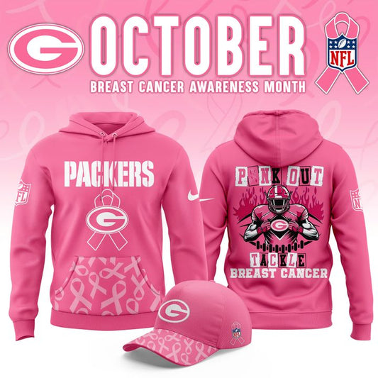 Green Bay Packers '' OCTOBER BREAST CANCER AWARENESS MONTH '' Hoodie 2025