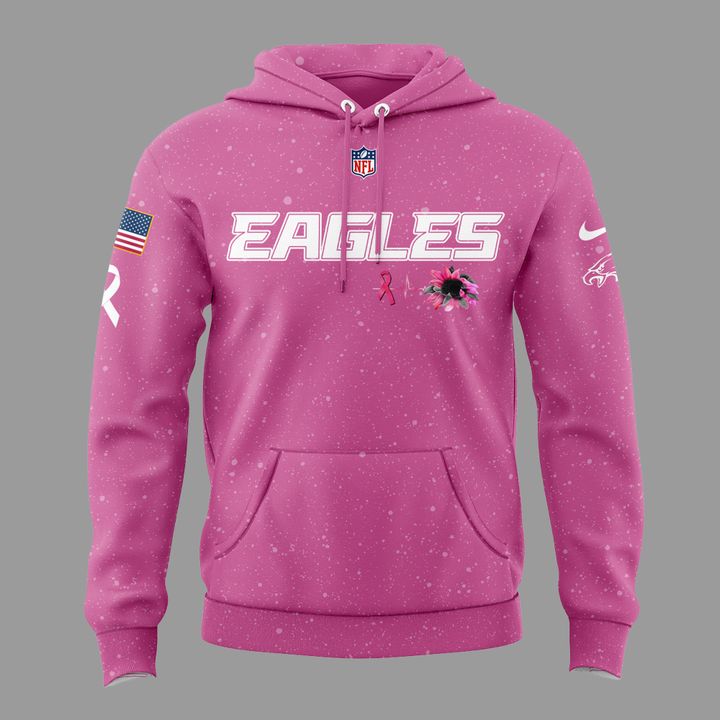 Exclusive Version Philadelphia Eagles Breast Cancer Awareness Hoodie 2025