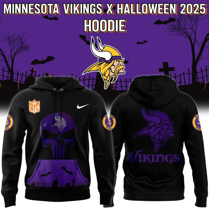 Minnesota Vikings x Halloween 2025 Hoodie