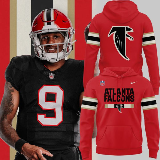 1966-1969 Atlanta Falcons Throwbacks Helmet Logo Red Hoodie