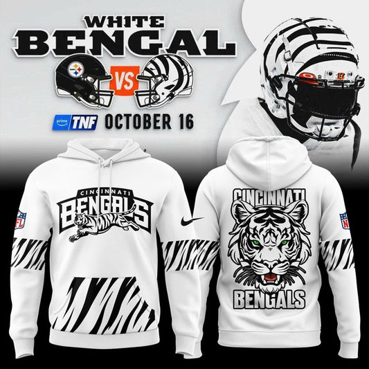 Men's Nike White Cincinnati Bengals "White Bengals" Hoodie