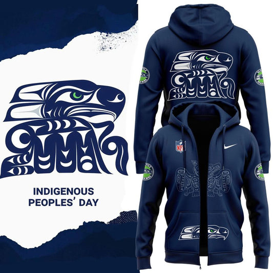 Seattle Seahawks Indigenous Peoples' Day Zip Hoodie