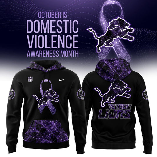 Detroit Lions Domestic Violence Awareness Month Hoodie