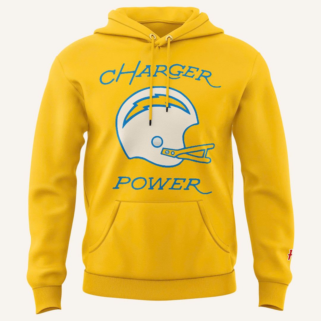 Los Angeles Chargers "Charger Power" Yellow Hoodie