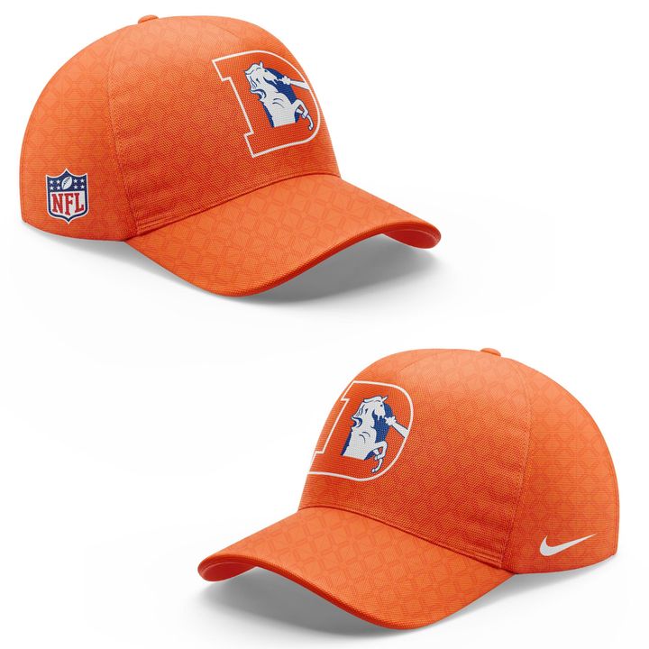 Men's NFL Denver Broncos Throwback 1977 Orange Hoodie