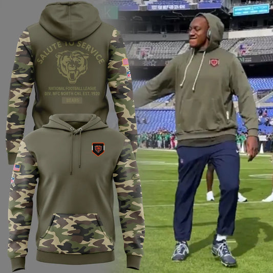 Chicago Bears Salute To Service 2025 Combo Hoodie