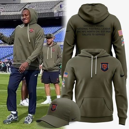 Chicago Bears Salute To Service 2025 Combo Hoodie