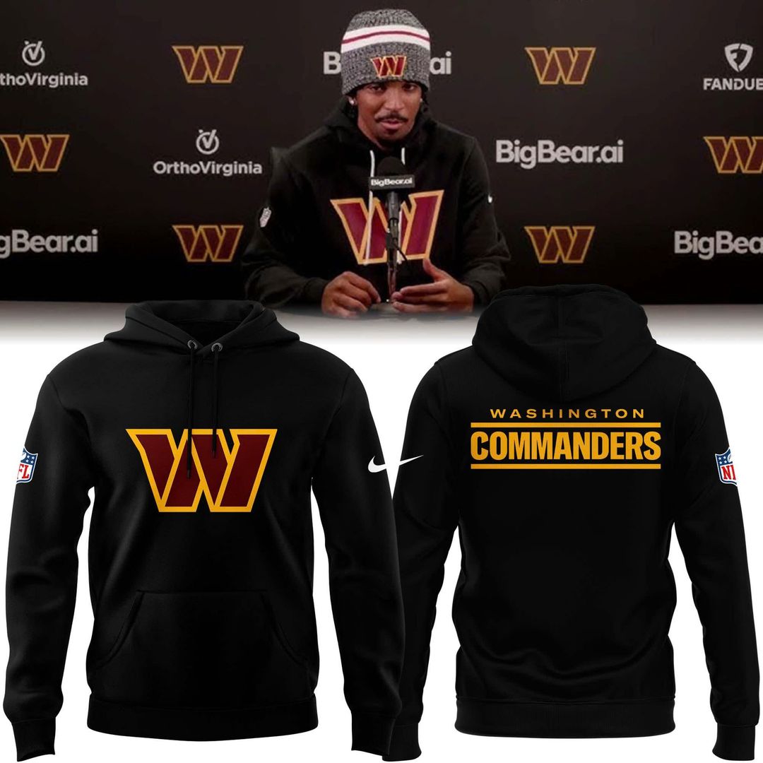 Special Washington Commanders football Uniform Black Hoodie