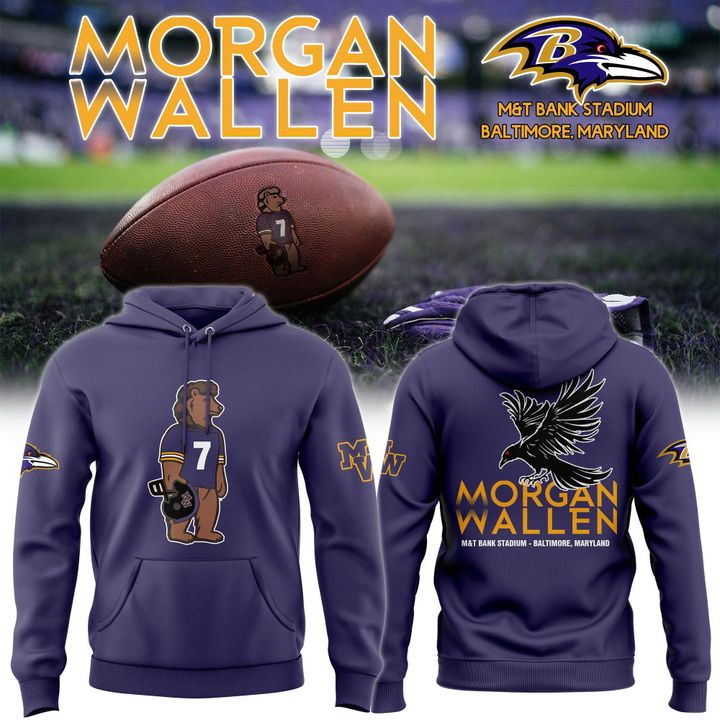 Baltimore Ravens x Morgan wallen 2025 Tour M&T Bank Stadium Hoodie