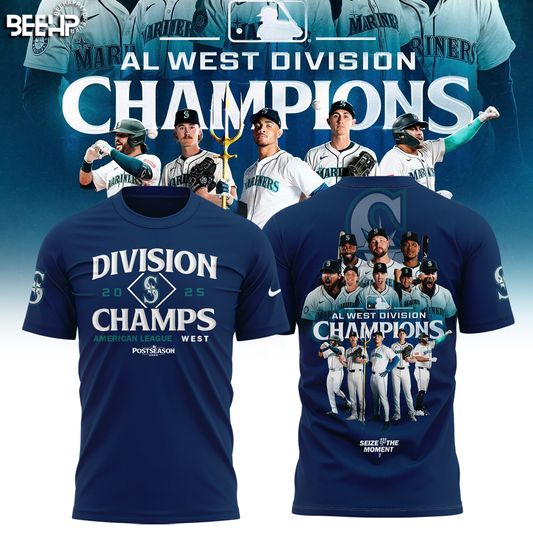 Seattle Mariners AL West Division Champions Locker Room Tshirt