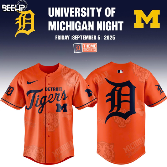 Detroit Tigers x Michigan Wolverines Night Game Limited Edition Jersey 2025